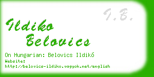 ildiko belovics business card